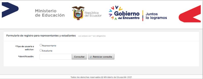 Usuario y contraseña Educar Ecuador