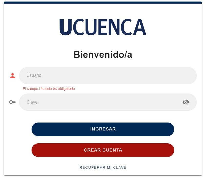 Inscripciones Universidad de Cuenca