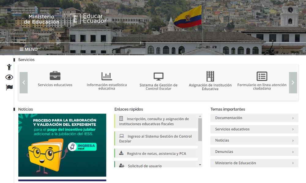 plataforma estudiantil Educar Ecuador